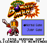 Pocket Bomberman title screen for GameBoy Color